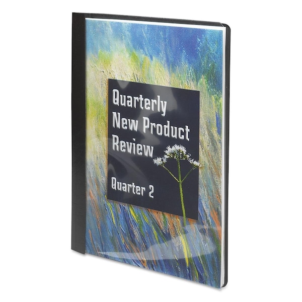 Smead Double Prong Fastener Poly Report Cover, Black - 8.5 x 11.5 in. SMD87453 - main